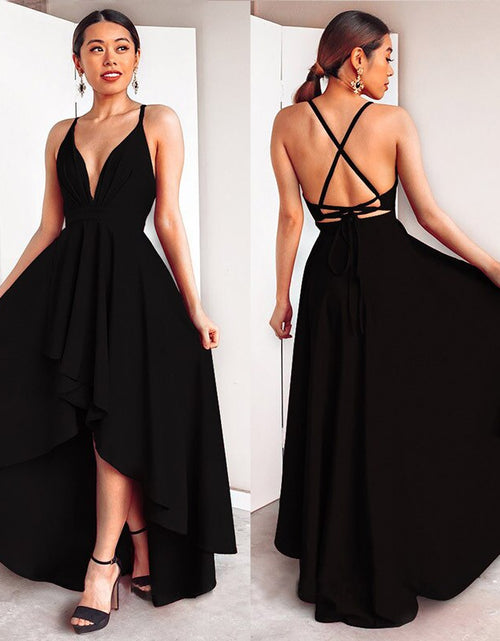 Load image into Gallery viewer, Sexy V-neck Vintage Back Bandage Swing Dress

