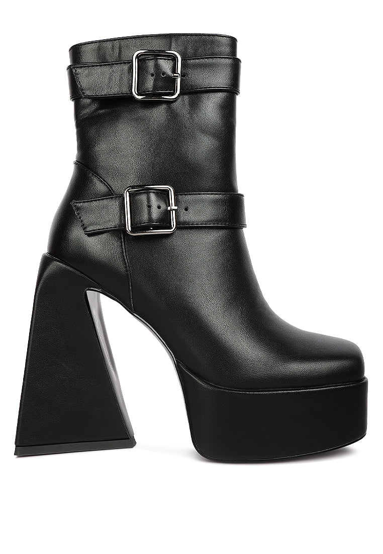 hot cocoa high platform ankle boots