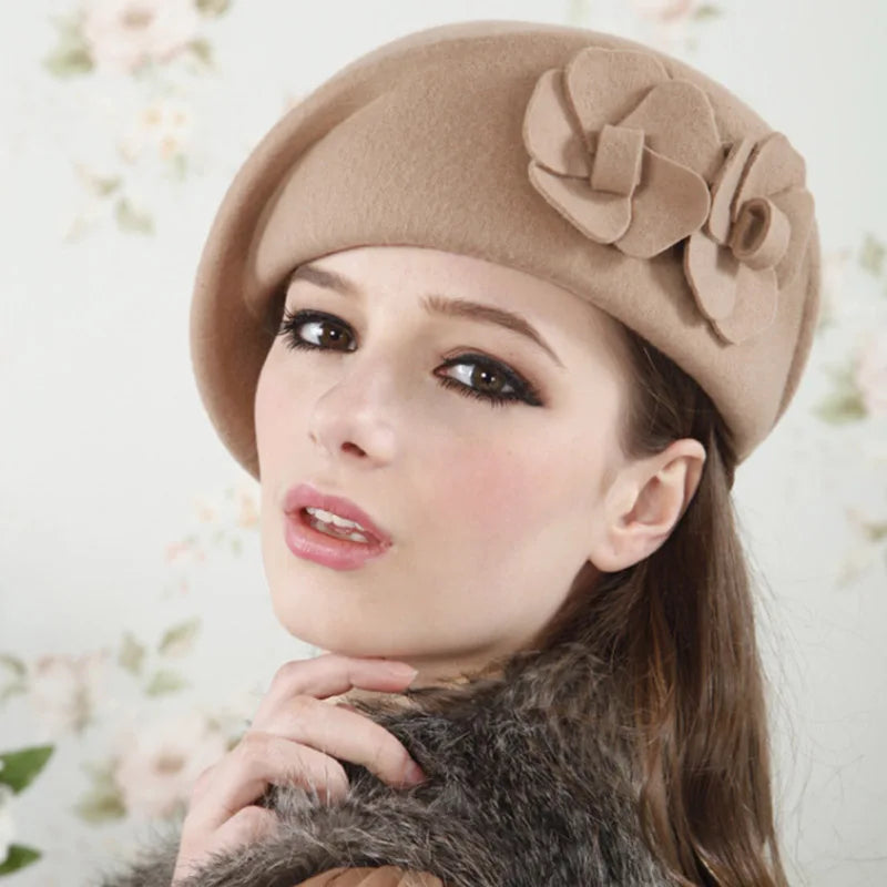 Berets Fashion Ladies Warm woolen hat