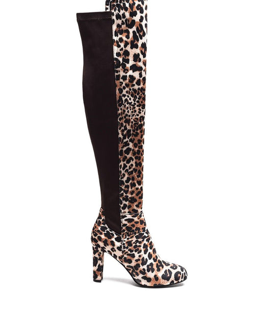 Load image into Gallery viewer, fauna knee high block heeled boots
