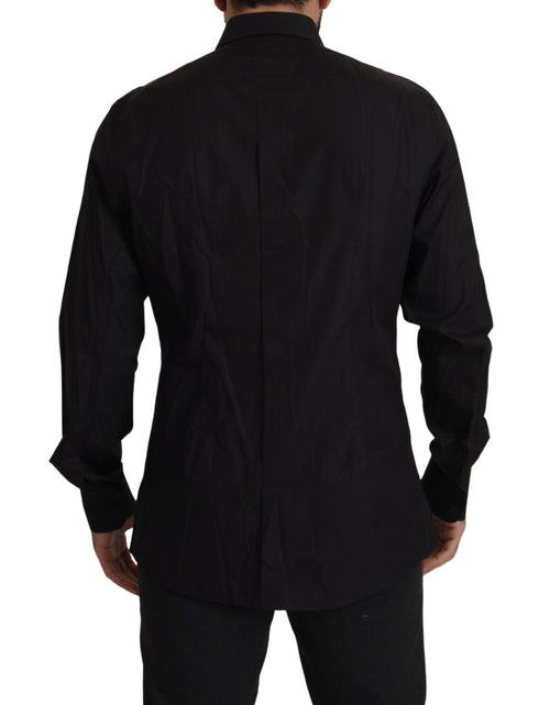 Load image into Gallery viewer, Dolce &amp; Gabbana Black GOLD Slim Fit Tuxedo Dress Shirt
