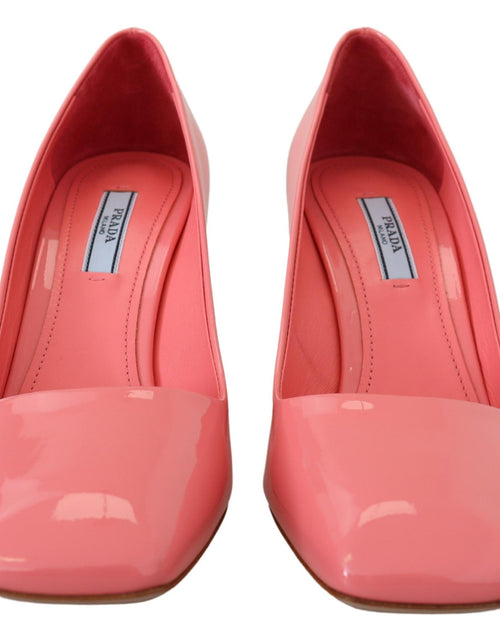Load image into Gallery viewer, Prada Pink Patent Leather Block Heels Pumps Classic
