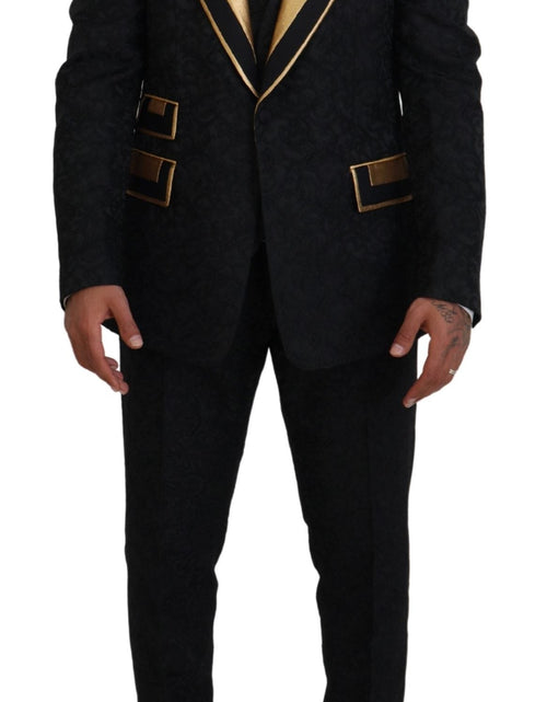 Load image into Gallery viewer, Dolce &amp; Gabbana Black Gold Fantasy Tuxedo Slim Fit Suit
