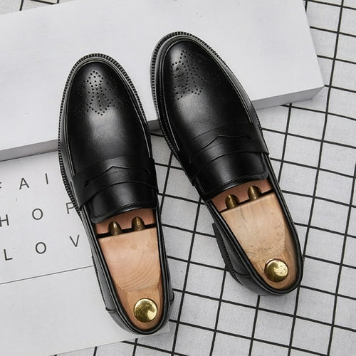 Load image into Gallery viewer, Luxurious Men Dress Shoes  Inner High Loafers Men Shoes Casual Shoe
