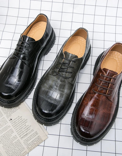 Load image into Gallery viewer, Men Thick Bottom Oxfords Fashion Office Leather Shoes Classic Business

