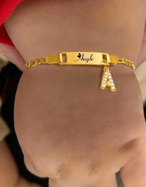Load image into Gallery viewer, Baby Named Bracelet  with initials
