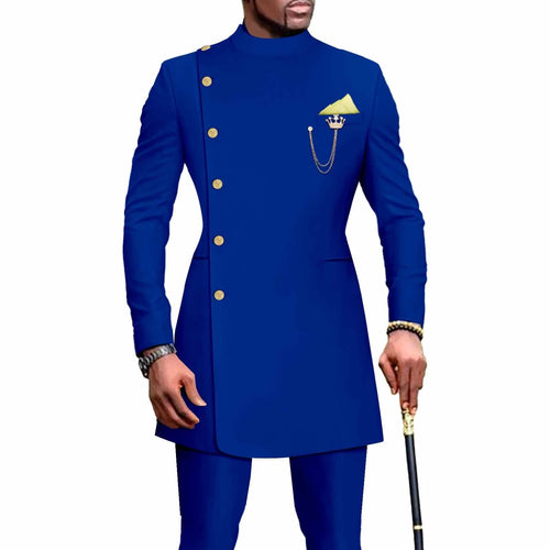 Load image into Gallery viewer, African Clothes for Men Suit 2 Piece Jacket Pants Traditional Wedding

