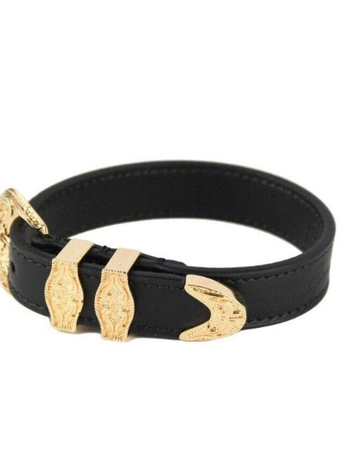 Load image into Gallery viewer, Versace Medusa Western Buckle Smooth Leather Gold Plated Brass Gold
