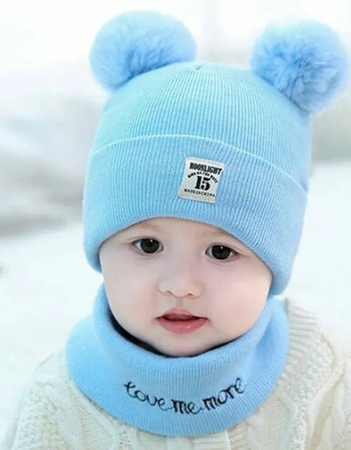 Load image into Gallery viewer, 2 Piece Baby Hat Scarf Set

