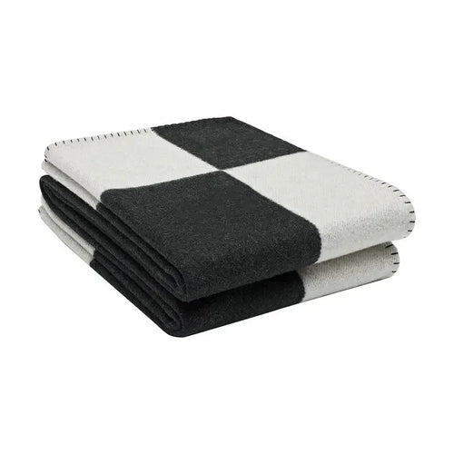 Load image into Gallery viewer, Designer Brand High Quality Cashmere Plaid H Blanket for Beds /Sofa
