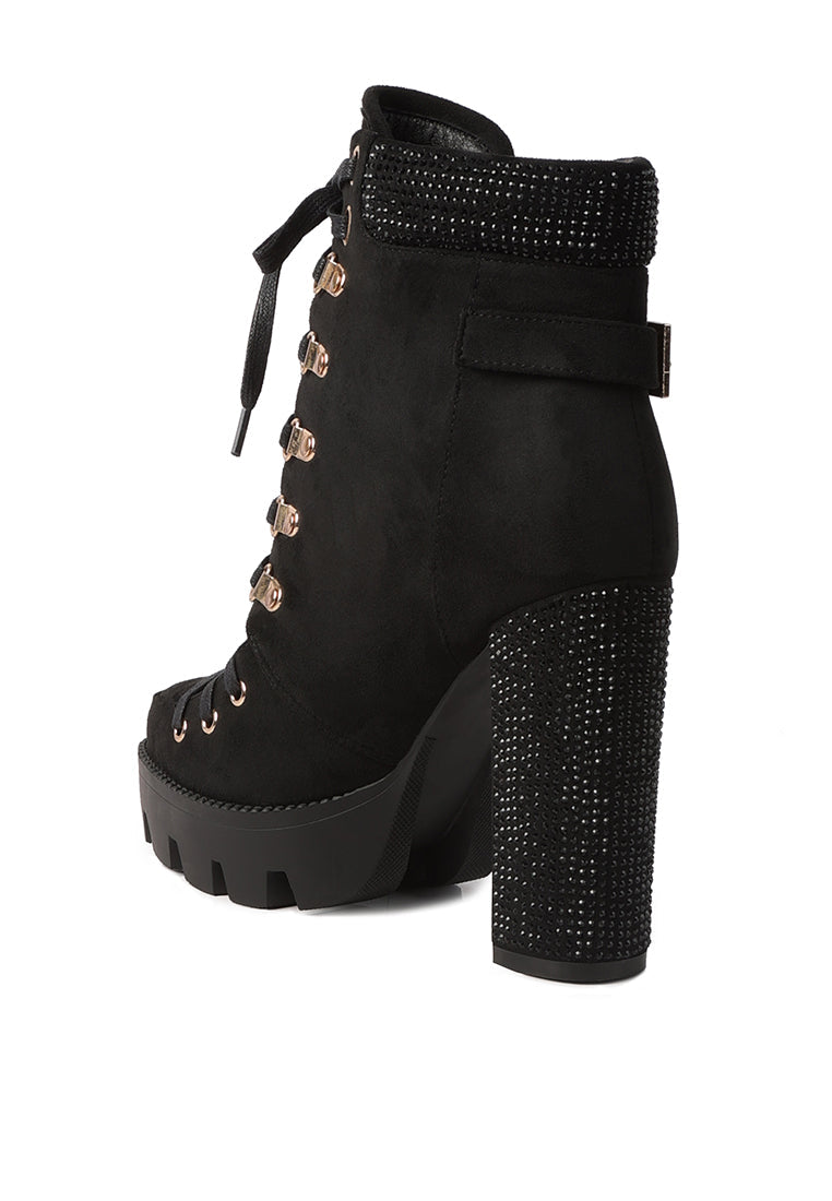 birch block heeled ankle boots