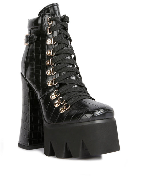 Load image into Gallery viewer, boogie high platform lace up boots
