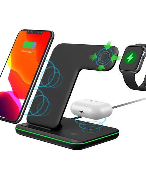 Load image into Gallery viewer, Ninja 15W 3 in 1 Fast Wireless Charging Station for Mobile Phones
