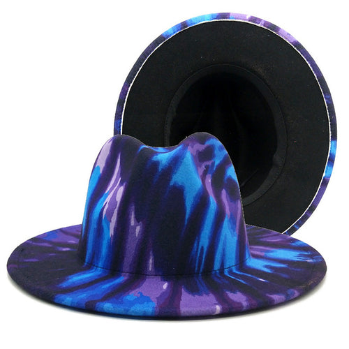 Load image into Gallery viewer, Women&#39;s Natural Landscape Tie-dye Fedora Hat
