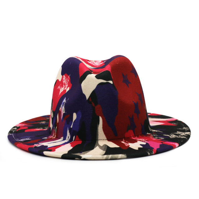 Women's Natural Landscape Tie-dye Fedora Hat