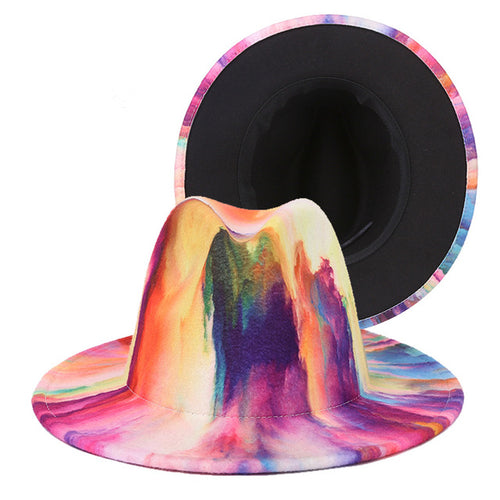 Load image into Gallery viewer, Women&#39;s Natural Landscape Tie-dye Fedora Hat
